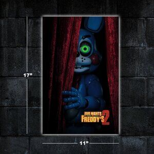 Five Nights at Freddy's 2 movie poster - 11x17 wall art print merch fnaf bonnie